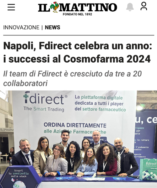 Napoli, Fdirect celebra un anno: i successi al Cosmofarma 2024